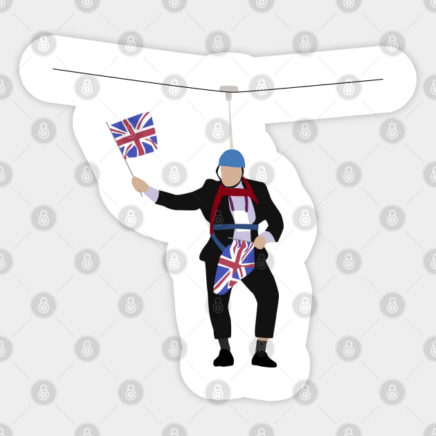 Boris Johnson hanging around Sticker by Art Designs